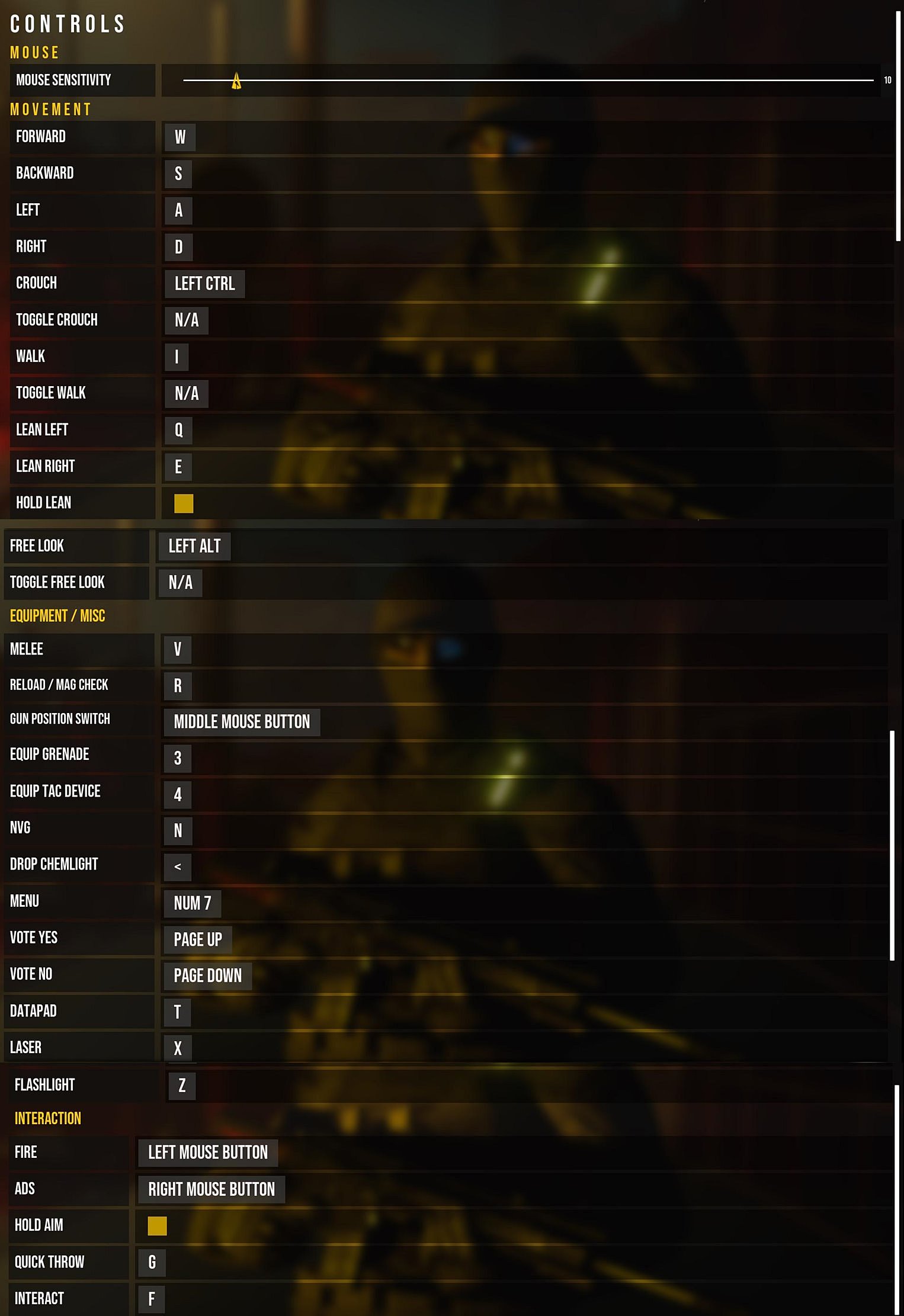 Controls for Contain Controls for Contain