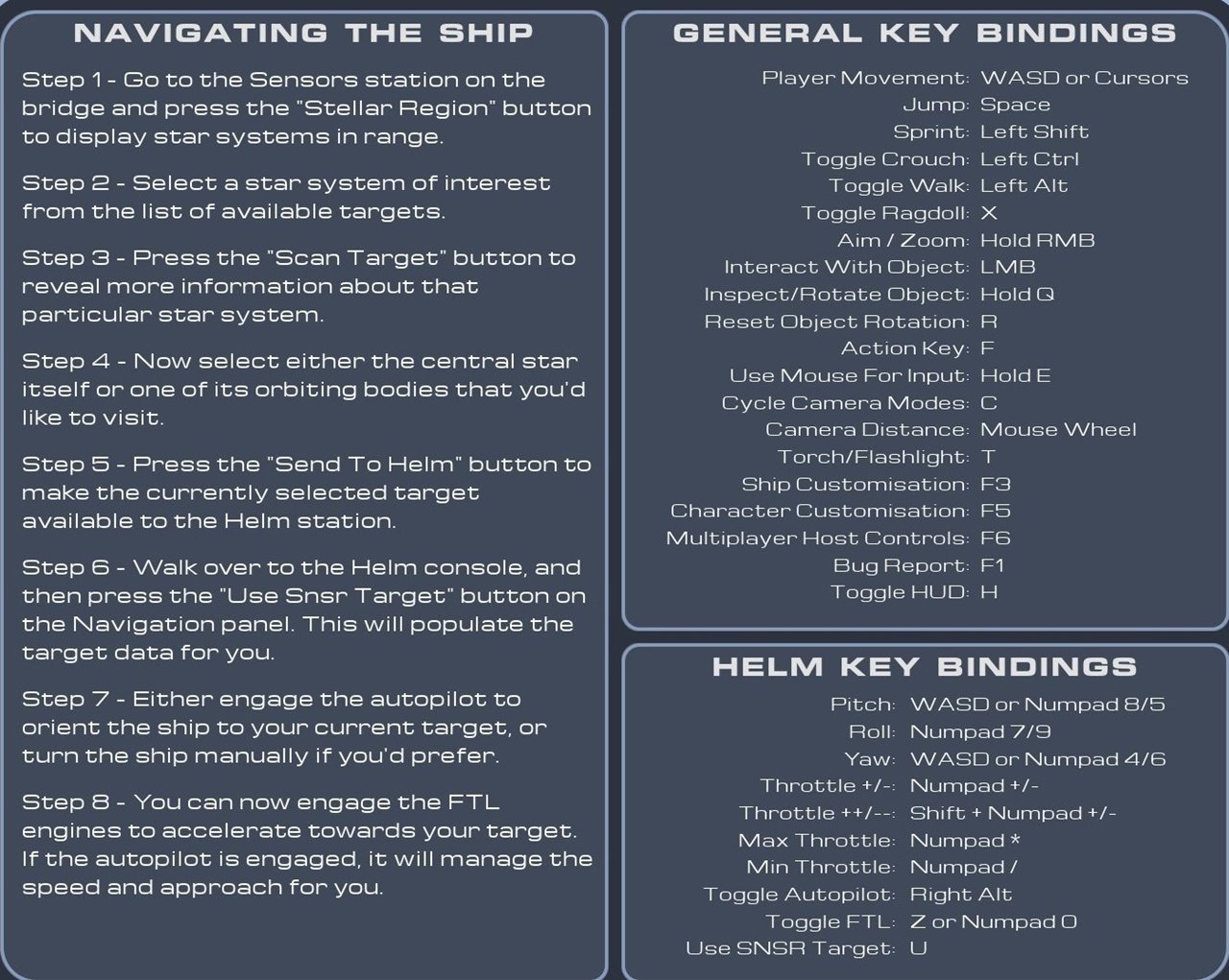 Starship Simulator PC Keyboard Controls Guide Starship Simulator PC Keyboard Controls Guide